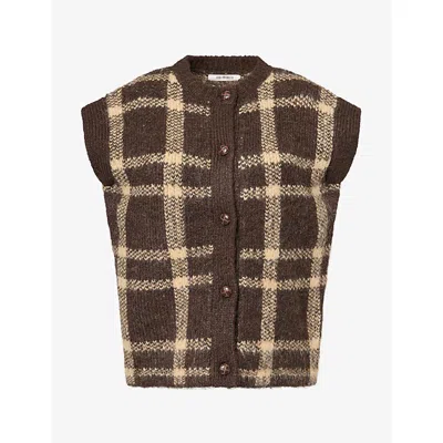 4th & Reckless Womens Multi Ashley Checked Knitted Vest