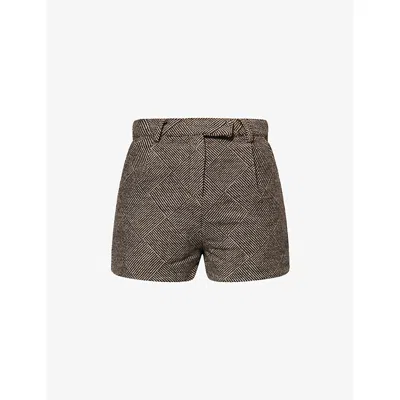 4th & Reckless Womens Multi Ingrid Pleat Knitted Shorts