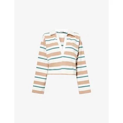 4th & Reckless Womens Multi Sophie Rugby Stretch-cotton Top