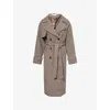4th & Reckless Womens Multi Tabi Belted Woven Trench Coat In Multi