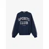 4th & Reckless Womens Ellie Logo-embroidered Cotton Sweatshirt Navy In Navy