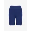 4th & Reckless Womens Kendall Mid-rise Stretch-woven Shorts Navy In Blue