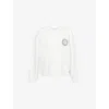 4th & Reckless Womens Off White Nina Logo-embroidery Cotton-jersey Sweatshirt In White