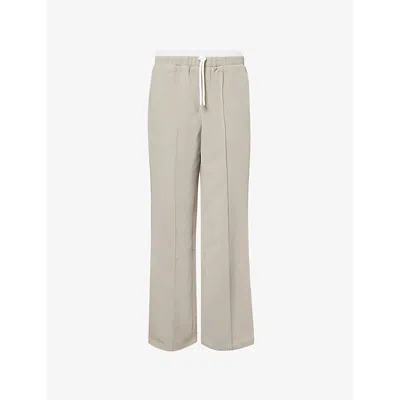 4th & Reckless Womens Olive Bianca Straight-leg Mid-rise Woven Trousers