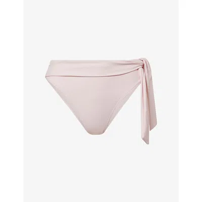 4th & Reckless Womens Pink Cara Belt-wrap Bikini Bottoms In Multi