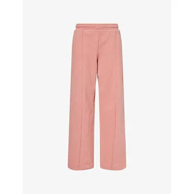 4th & Reckless Womens Redx Fergie Logo-embroidered Cotton Jogging Bottoms In Pink