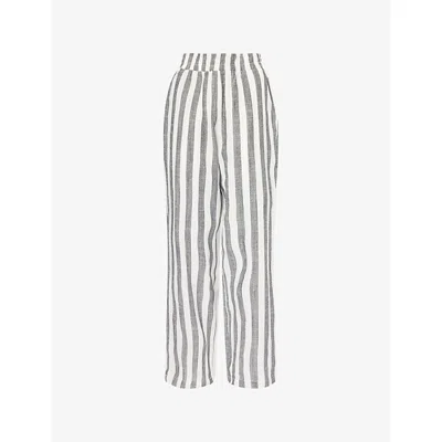 4th & Reckless Womens Stripe Rio Wide-leg Woven Trousers