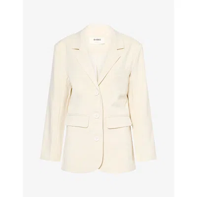 4th & Reckless Womens Tamile Tailored Woven Blazer Ecru In Neutral