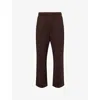4th & Reckless Womens Chocolate Valerie Wide-leg Cotton-jersey Jogging Bottoms In Brown