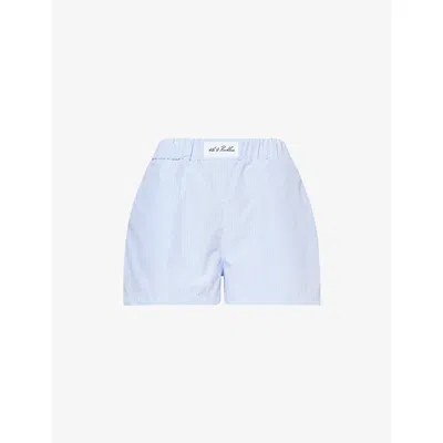 4th & Reckless Womens Via Stripe Cotton Boxer Shorts