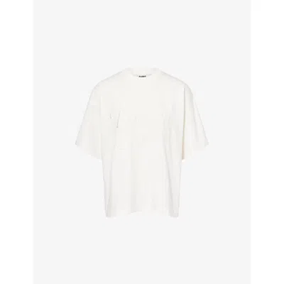 4th & Reckless Womens White Daphne Embroidered Cotton-jersey T-shirt