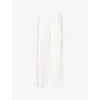 4th & Reckless Womens White Fergie Logo-embroidered Cotton-jersey Jogging Bottoms