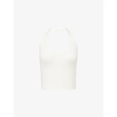 4th & Reckless Womens Ivey Halterneck Knitted Top White