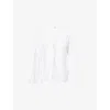 4th & Reckless Womens White Jules Flared-cuffs Woven Top
