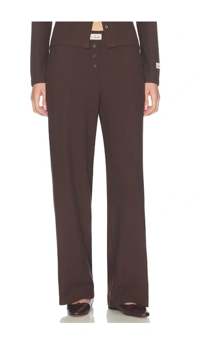 4th & Reckless Zoey Trousers In Burgundy