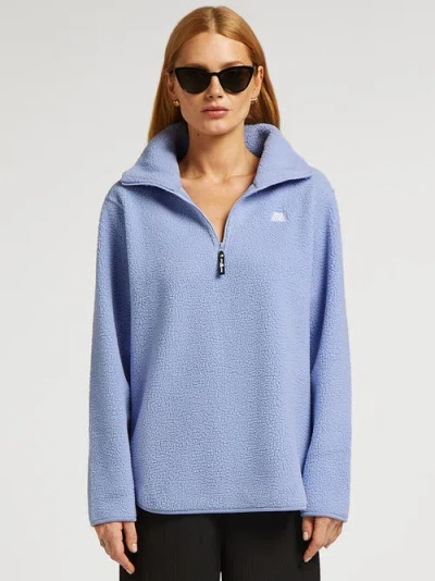 4th Arq Lennox Half-zip Long Sleeve Sweatshirt In Blue