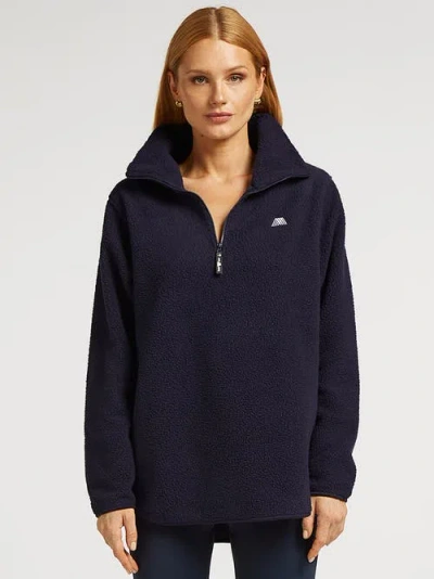4th Arq Lennox Half-zip Long Sleeve Sweatshirt In Blue