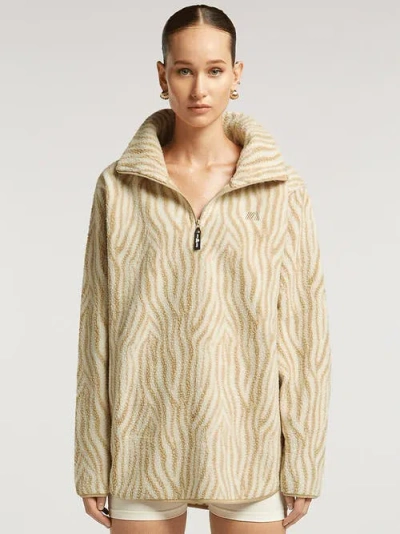 4th Arq Lennox Half-zip Long Sleeve Sweatshirt In Brown