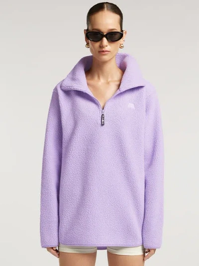 4th Arq Lennox Half-zip Long Sleeve Sweatshirt In Purple