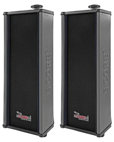 5 Core 100w 2pc Outdoor Wall Speaker Pair In Black