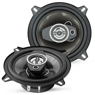 5 Core 5” Car Speakers Pair 350w 4ohm 2 Way Coaxial Speaker W Super Tweeter Universal Fit For Vehicle In Black