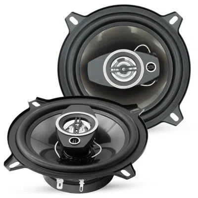 5 Core 5core Coaxial Car Door Speakers 5” Pair 350w 4ohm 2 Way Component Subwoofer Audio W Super Tweeter In Black
