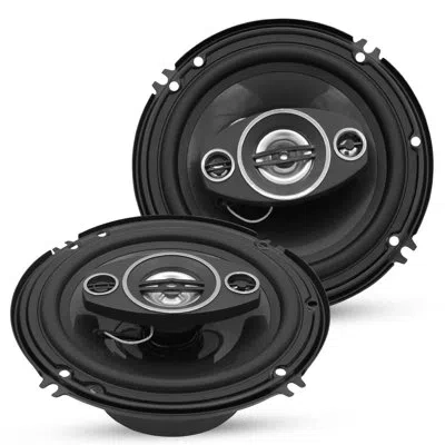 5 Core 5core Coaxial Car Door Speakers Pair 500w 4ohm 2 Way Component Subwoofer Audio W Super Tweeter In Black