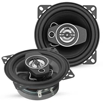 5 Core 5core Coaxial Door Car Speakers 4” Pair 250w 4ohm 2 Way Component Subwoofer Audio W Super Tweeter In Black