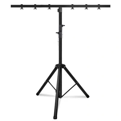5 Core 5core Dj Light Stand Stage Lighting Truss System Height Adjustable Heavy Duty T Bar Mount In Black