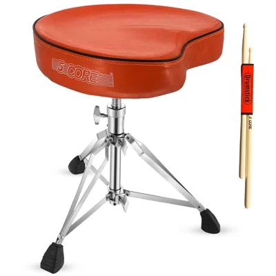 5 Core 5core Drum Throne Padded Guitar Stool Saddle Drummer Seat For Adults & Kids In Multi
