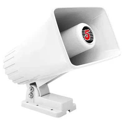 5 Core 5core Indoor Outdoor Pa Horn Speaker 6 X 4 Inch Loud Pa System 8ohm 50w Loud Siren In White