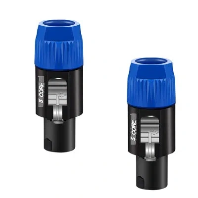 5 Core 5core Speakon Adapter Audio Jack Audio Pin Speaker Adapter Connector In Blue