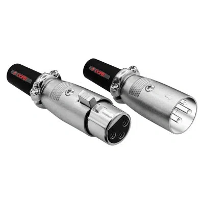 5 Core 5core Xlr Connector Male Female To 1/4 Audio Jack 3 Pin Secure Mic Plug W Locking Ends