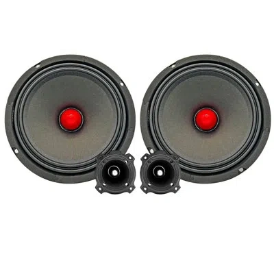 5 Core 6.5 Inch Midrange Door Speaker + Tweeter Combo 580w Pmpo Subwoofer Audio 300w Pmpo Tweeters In Black