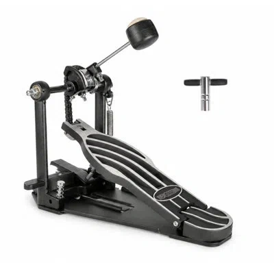 5 Core Bass Drum Pedal Mount Adjustable Felt Beater Head Single Chain Heavyduty Kick Drum Foot Pedal In Black