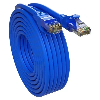 5 Core Cat 6 Ethernet Cable Long Computer Internet Cables Wifi Rj45 Cord For Gaming In Blue