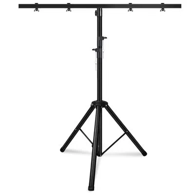 5 Core Dj Light Stand Height Adjustable 39 To 100" Heavy Duty Tripod Stage Lights Stands T Bar Hold 4 Light In Black