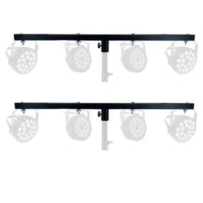 5 Core Dj Lighting T Bar 4 Party Light Extension 2pc Crossbar Tbar 66lb Capacity In Gray