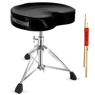 5 Core Drum Throne Padded Guitar Stool Adjustable Heavy Duty Saddle Music Chair Seat Universal For Adults & In Multi