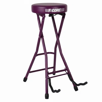 5 Core Guitar Stool Seat Thick Cushioned Portable Durable Guitars Chair With Padded Holder Stand For Musici