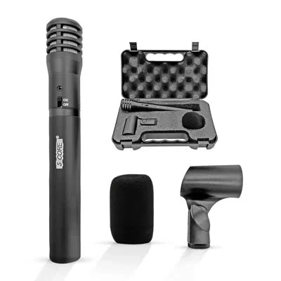 5 Core Instrument Microphone Professional Xlr Cardioid Pencil Stick Condenser Mic In Black