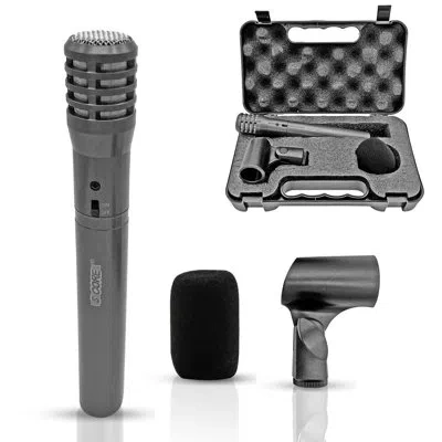 5 Core Instrument Microphone Professional Xlr Cardioid Pencil Stick Condenser Mic In Gray