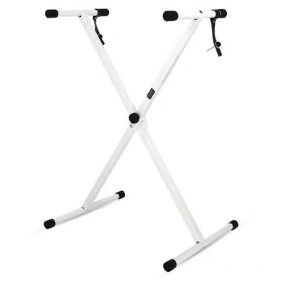 5 Core Keyboard Stand Single X Style 7 Adjustable Heights & Width Digital Electric Piano Synthesizer Music  In White