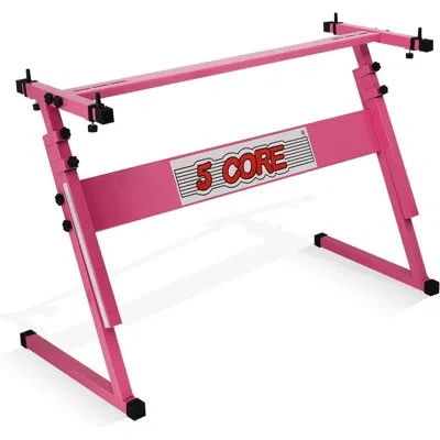 5 Core Keyboard Stand Z Shape Adjustable Portable Key Board Dj Controller Stands For Electric Digital Midi  In Pink