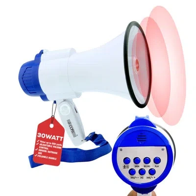 5 Core Megaphone Bullhorn Speaker 30w Mini Bull Horn Battery Power Cheer Megafono 800 Feet Range Loudspeake In Multi