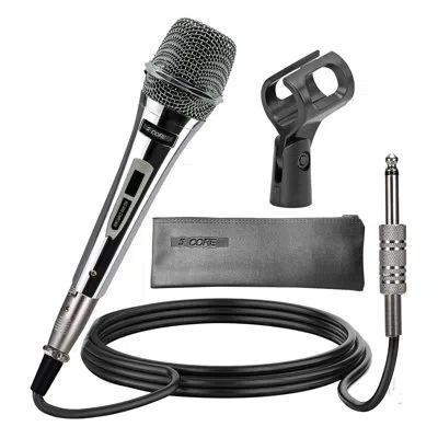 5 Core Mic Karaoke Dynamic Handheld Xlr Microphone Professional Vocal Recording Live Stage Singing In Black