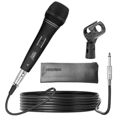 5 Core Mic Karaoke Dynamic Handheld Xlr Microphone Professional Vocal Recording Live Stage Singing In Black