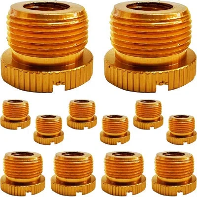 5 Core Mic Stand Adapter 5/8 Male To 3/8 Female Screw Thread Conversion Connector In Gold