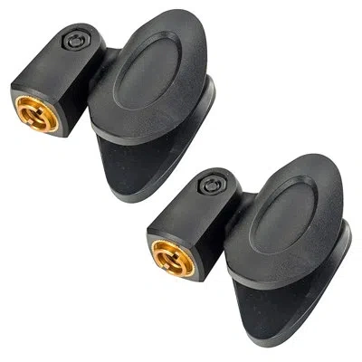 5 Core Microphone Clip Holder 2 Pieces With Screw Adapters 5/8 To 3/8 Inch In Black