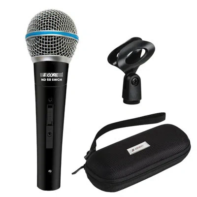 5 Core Microphone Professional Dynamic Mic For Karaoke Singing Xlr Wired Micrófono For Stage Studio In Black